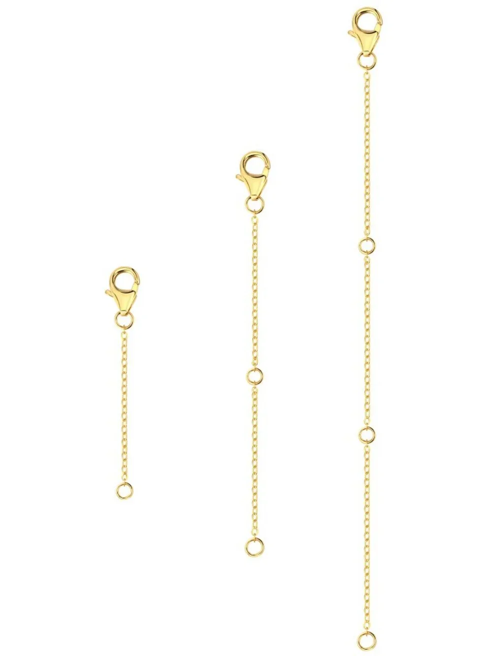 Gold Necklace Extenders,14K Gold Chain Extenders with Lobster Clasp, Durable Pla